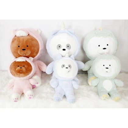 Dressing We Bare Bears SoftToys/PlushToys/KidsToys 60cm 穿衣三只熊娃娃玩具公仔60厘米